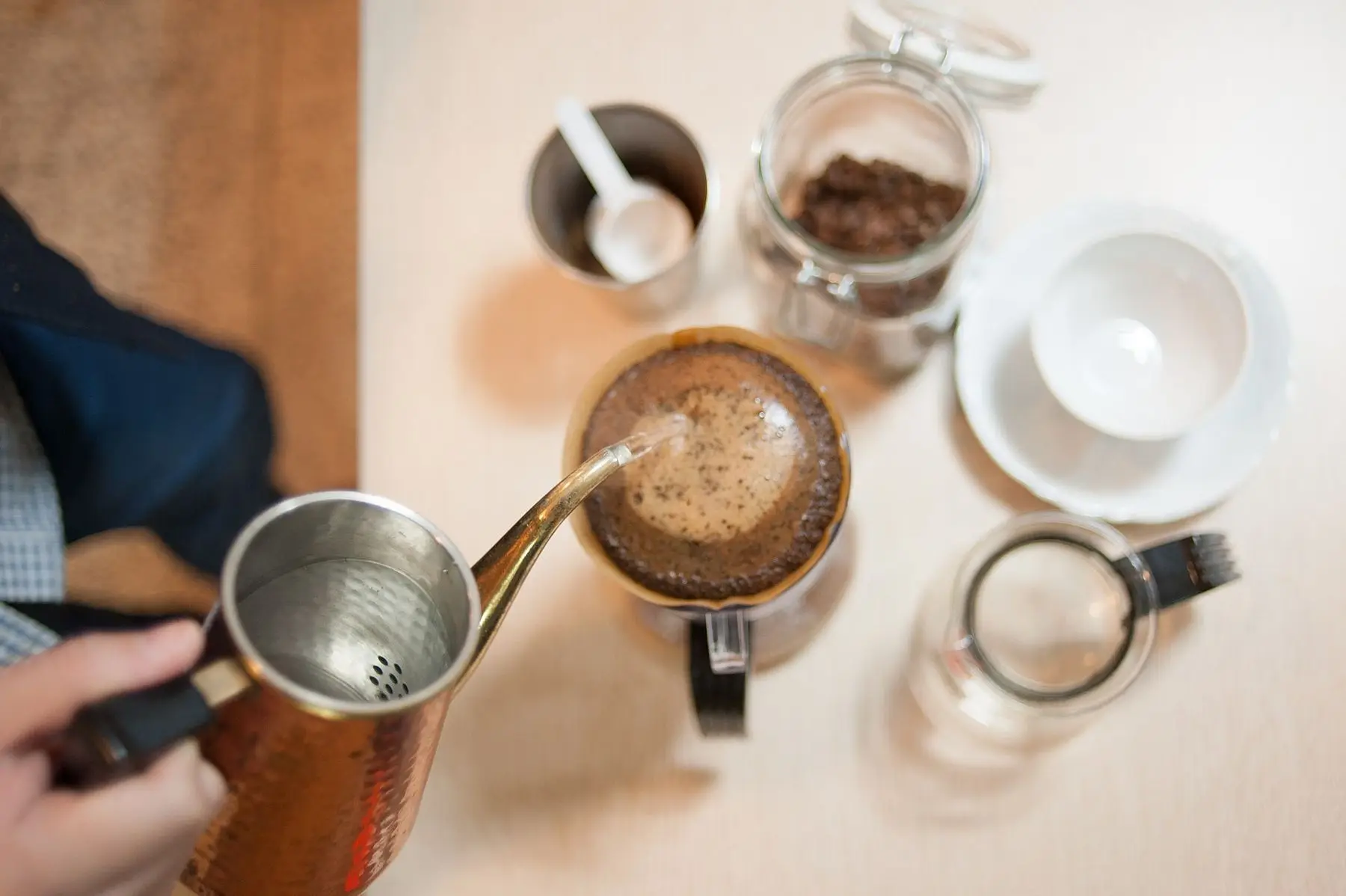 A pour-over, from above