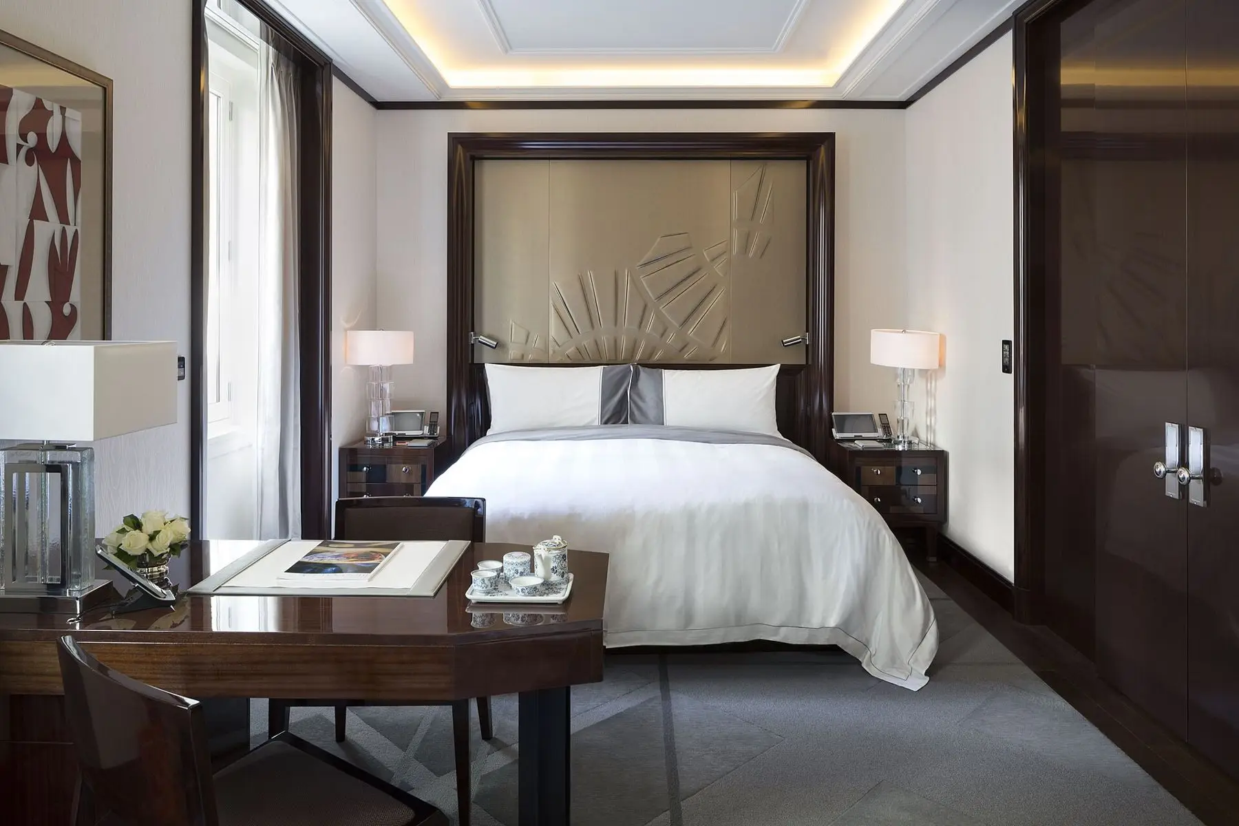 The quiet dark suite on the top floor